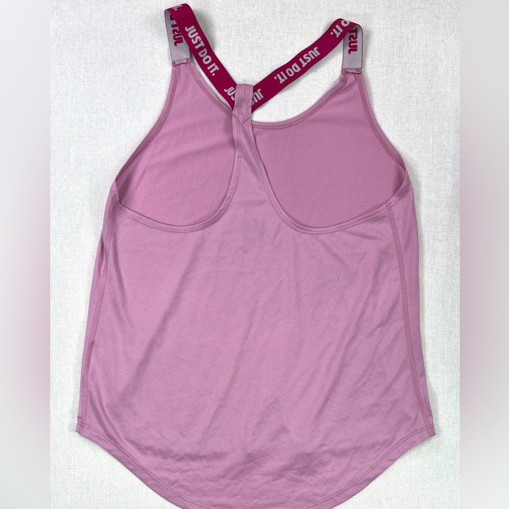 Nike Women's Pink Dri-FIT "Just Do It" Tank, Mauve size Small - Picture 2 of 4